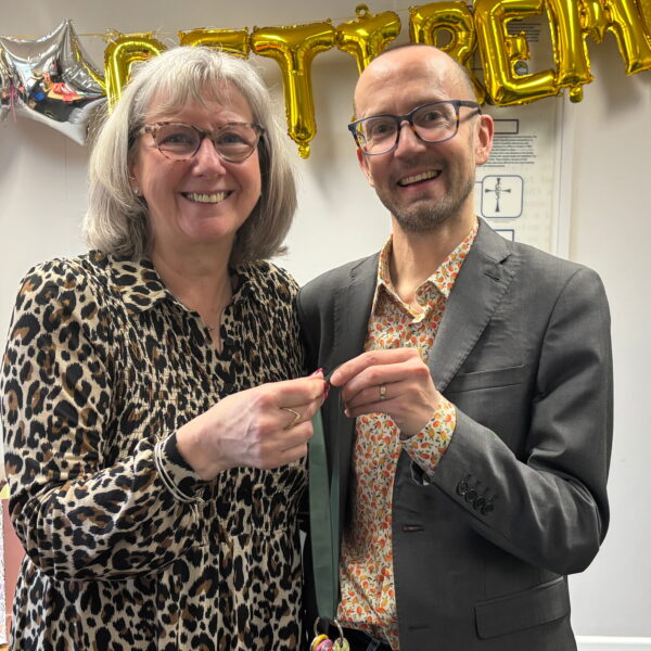 Susan handing over the keys to new CEO Phil East